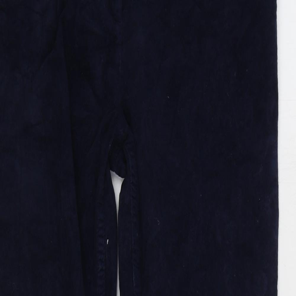 Marks and Spencer Womens Blue Cotton Straight Jeans Size 12 L29 in Regular Zip