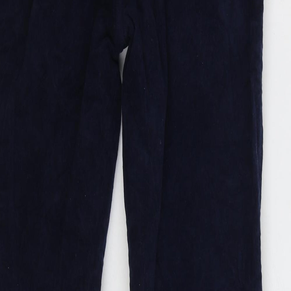 Marks and Spencer Womens Blue Cotton Straight Jeans Size 12 L29 in Regular Zip