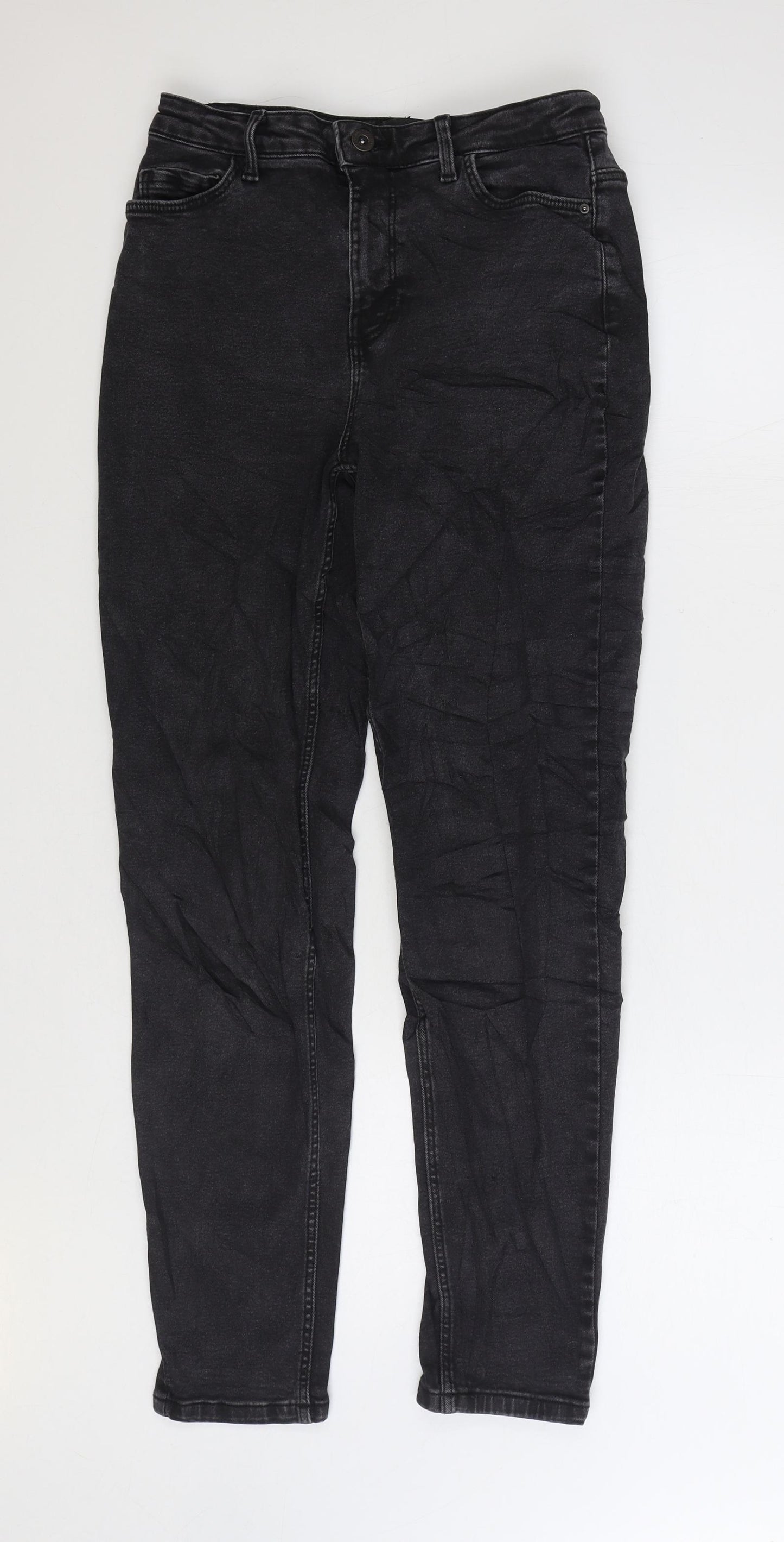 Pieces Womens Black Cotton Skinny Jeans Size M L27 in Regular Zip