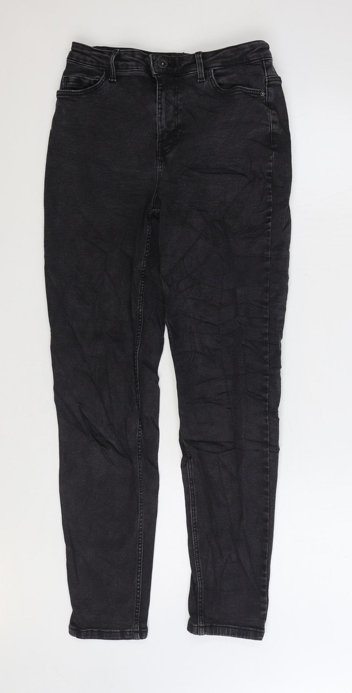 Pieces Womens Black Cotton Skinny Jeans Size M L27 in Regular Zip