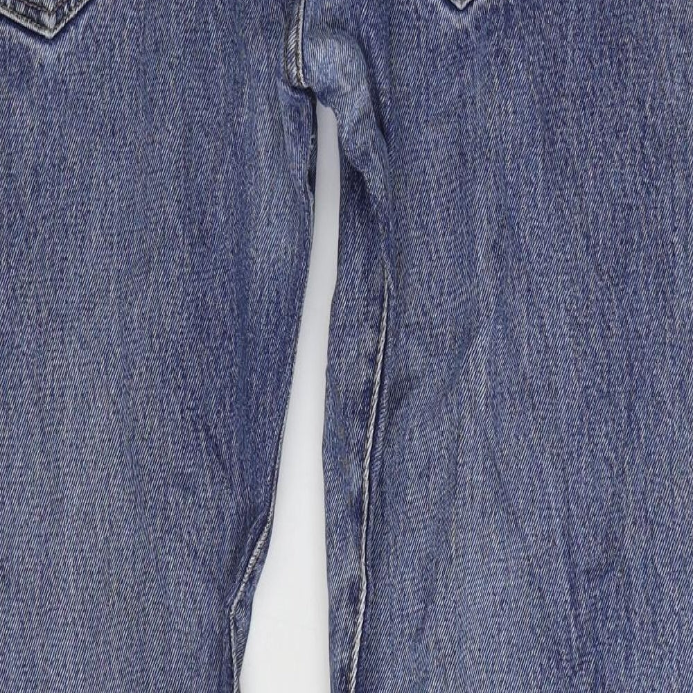 Levi's Mens Blue Cotton Straight Jeans Size 36 in L32 in Regular Zip - Distressed