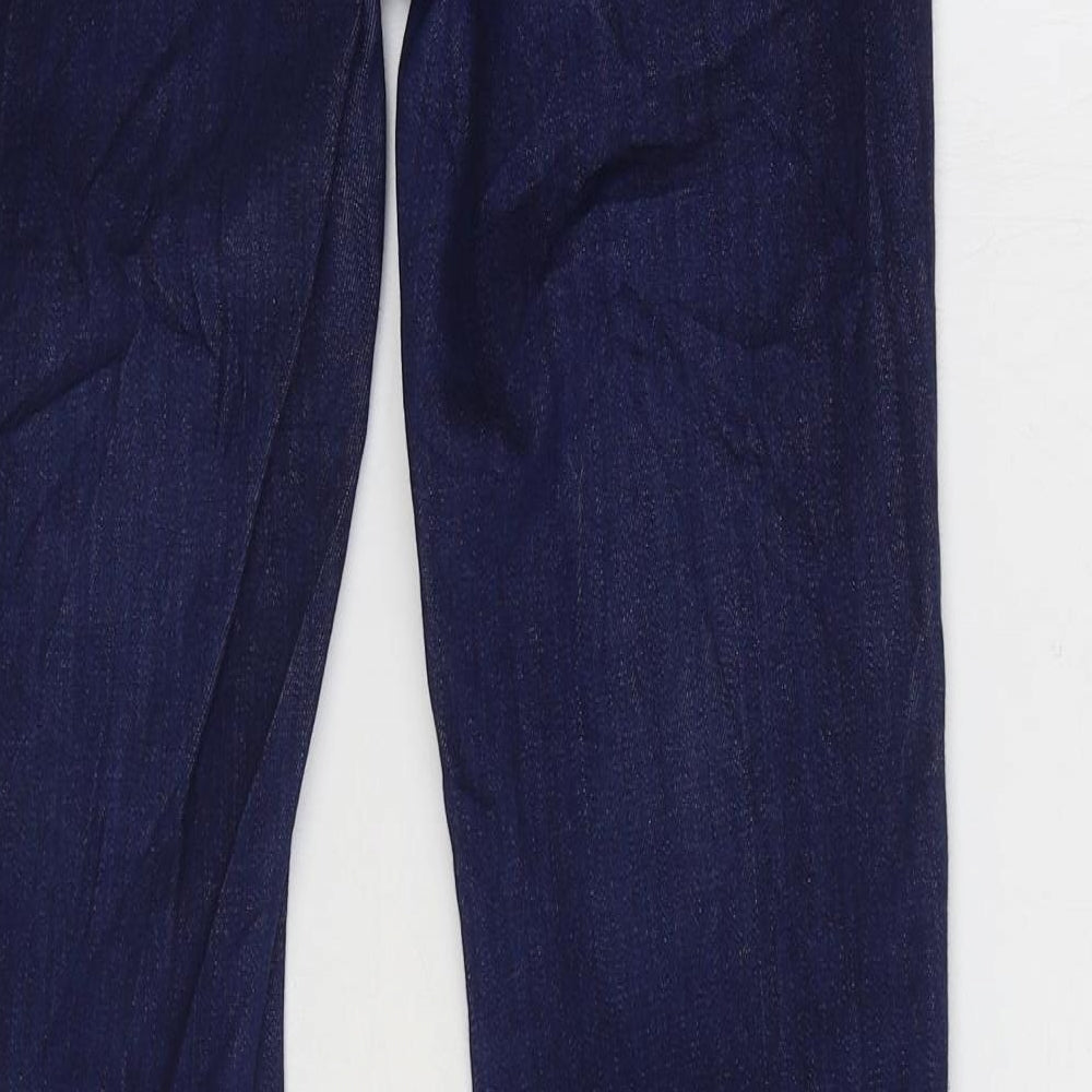 French Connection Womens Blue Cotton Flared Jeans Size 6 L32 in Regular Zip