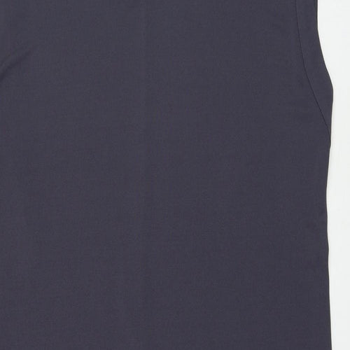 Marks and Spencer Womens Grey Polyester T-Shirt Dress Size 16 Scoop Neck Pullover