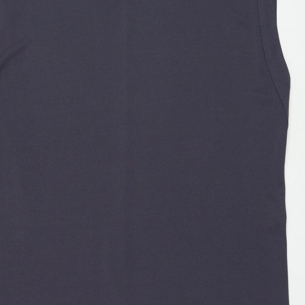 Marks and Spencer Womens Grey Polyester T-Shirt Dress Size 16 Scoop Neck Pullover