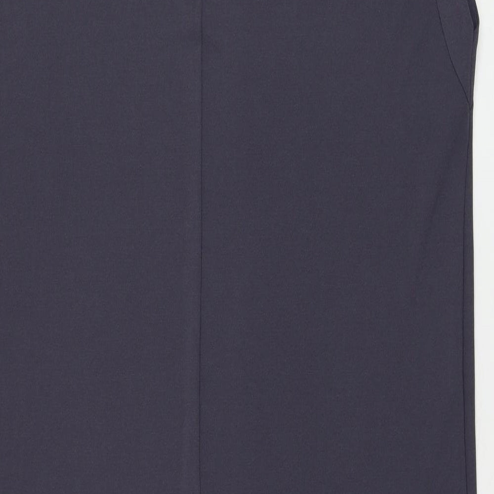 Marks and Spencer Womens Grey Polyester T-Shirt Dress Size 16 Scoop Neck Pullover