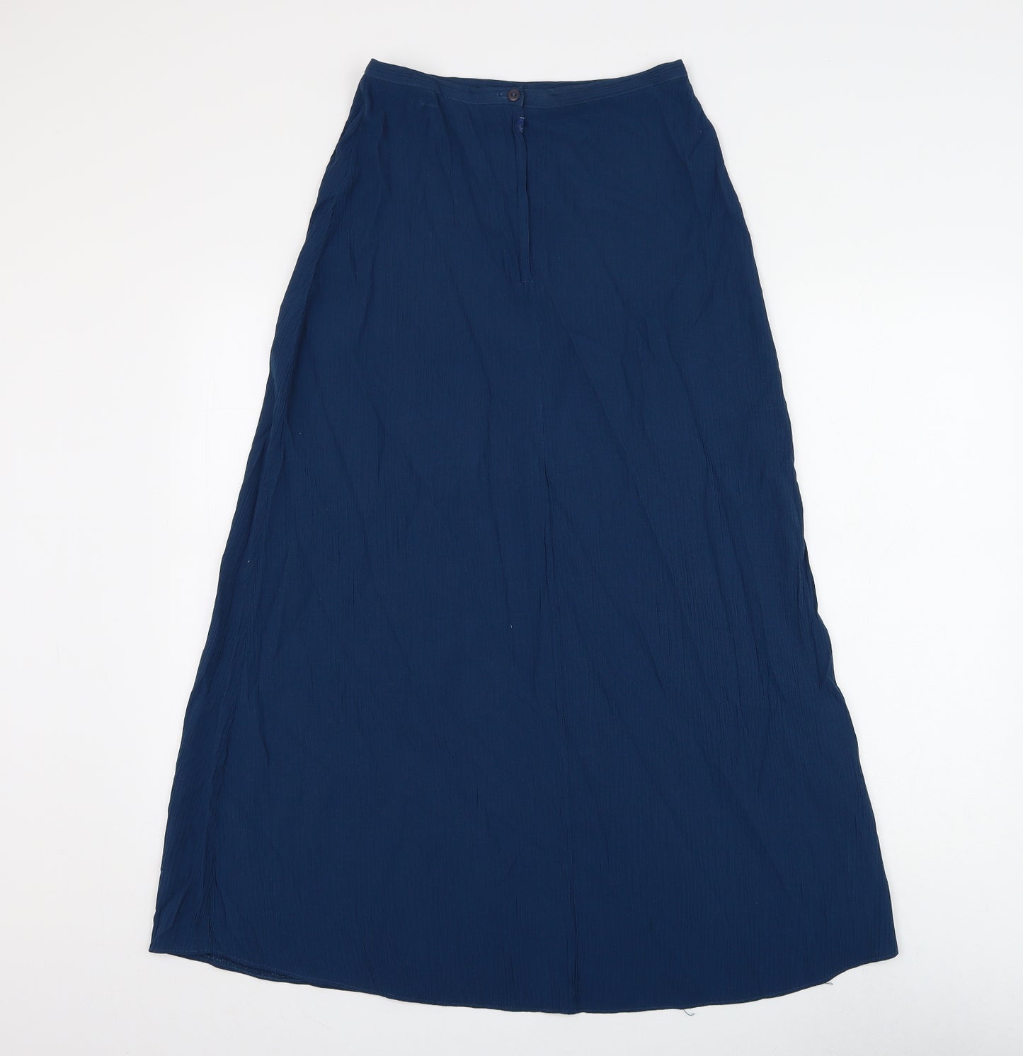 Miss Selfridge Womens Blue Polyester Maxi Skirt Size 10 Zip