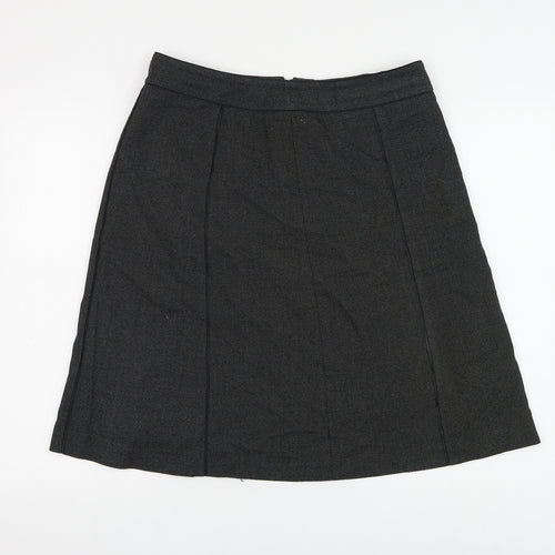 Ann Taylor Womens Green Polyester A-Line Skirt Size 8 Zip