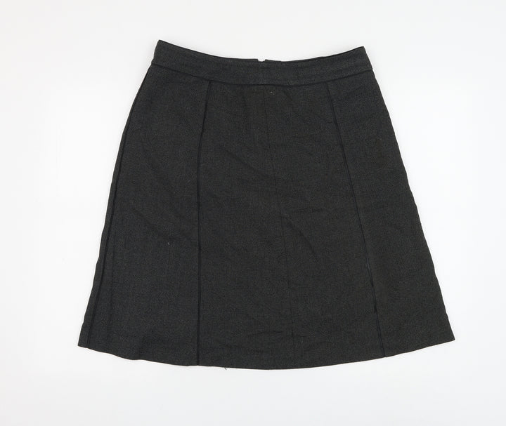 Ann Taylor Womens Green Polyester A-Line Skirt Size 8 Zip