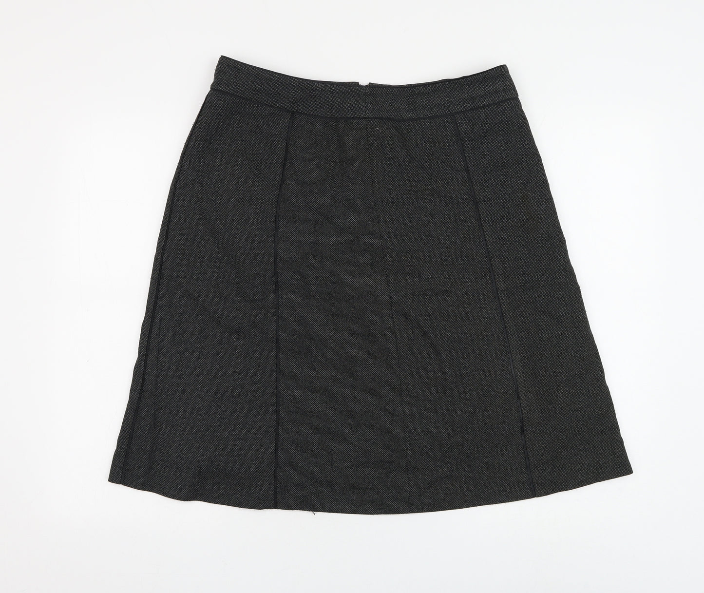 Ann Taylor Womens Green Polyester A-Line Skirt Size 8 Zip