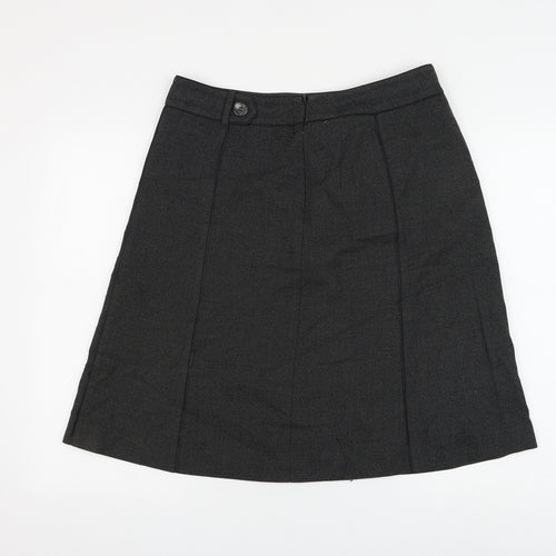 Ann Taylor Womens Green Polyester A-Line Skirt Size 8 Zip