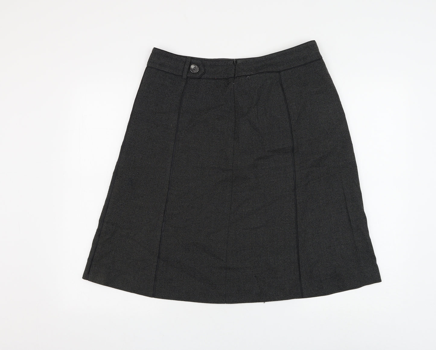 Ann Taylor Womens Green Polyester A-Line Skirt Size 8 Zip