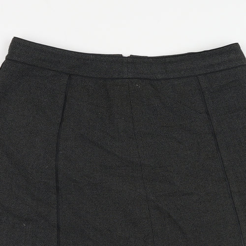 Ann Taylor Womens Green Polyester A-Line Skirt Size 8 Zip
