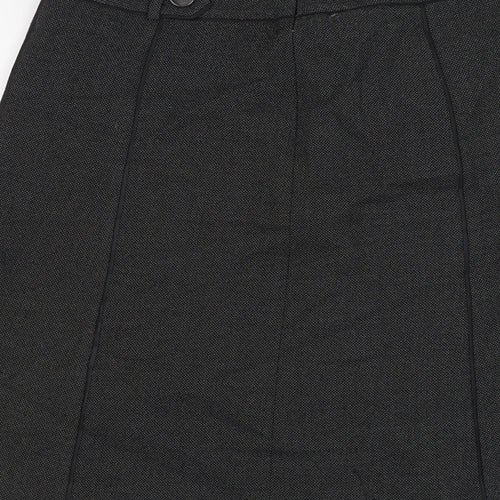 Ann Taylor Womens Green Polyester A-Line Skirt Size 8 Zip