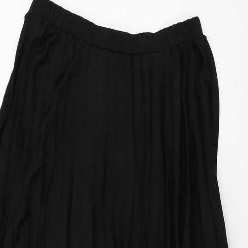 SheIn Womens Black Polyester Pleated Skirt Size L