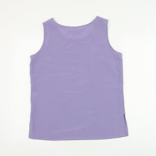 Bonmarché Womens Purple Polyester Camisole Blouse Size 12 Round Neck