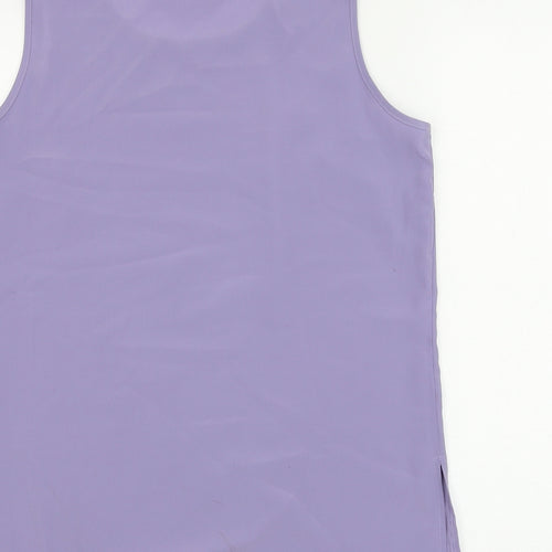 Bonmarché Womens Purple Polyester Camisole Blouse Size 12 Round Neck