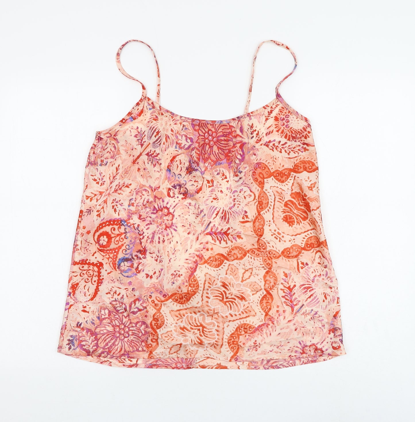 Primark Womens Multicoloured Floral Polyester Camisole Tank Size 12 Round Neck