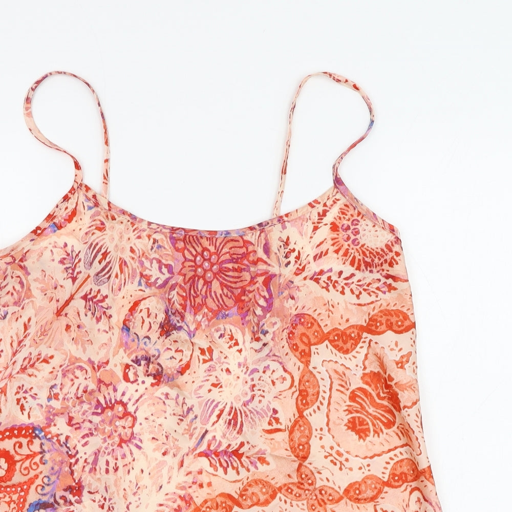 Primark Womens Multicoloured Floral Polyester Camisole Tank Size 12 Round Neck