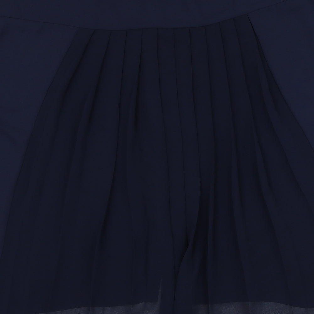 Principles Womens Blue Polyester Basic Button-Up Size 16 Collared