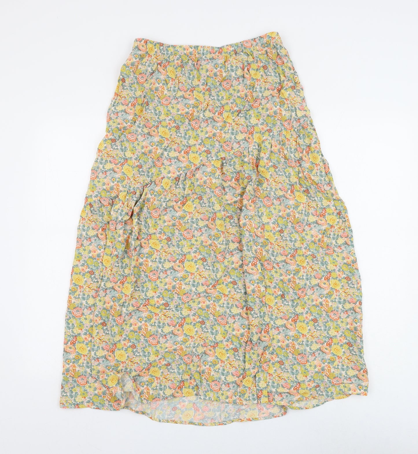 Marks and Spencer Womens Multicoloured Floral Polyester Flare Skirt Size 10