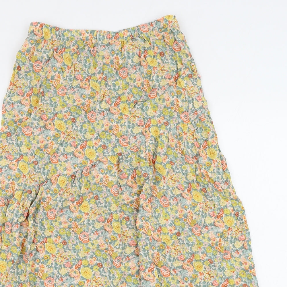 Marks and Spencer Womens Multicoloured Floral Polyester Flare Skirt Size 10