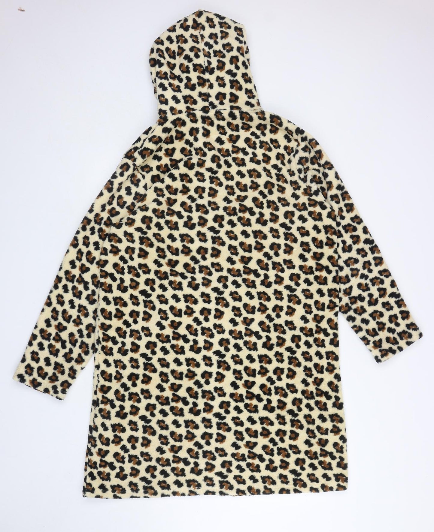 Primark Womens Brown Animal Print Polyester Top Lounge Set Size L