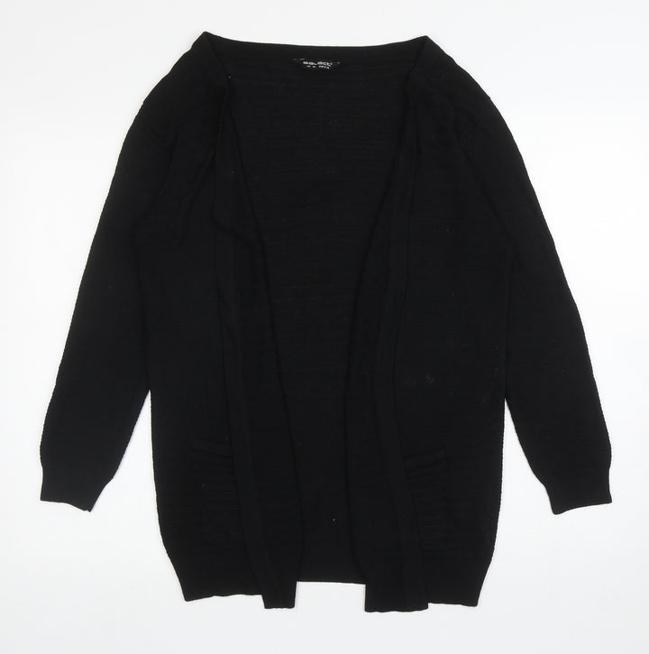 Select Womens Black V-Neck Viscose Cardigan Jumper Size M
