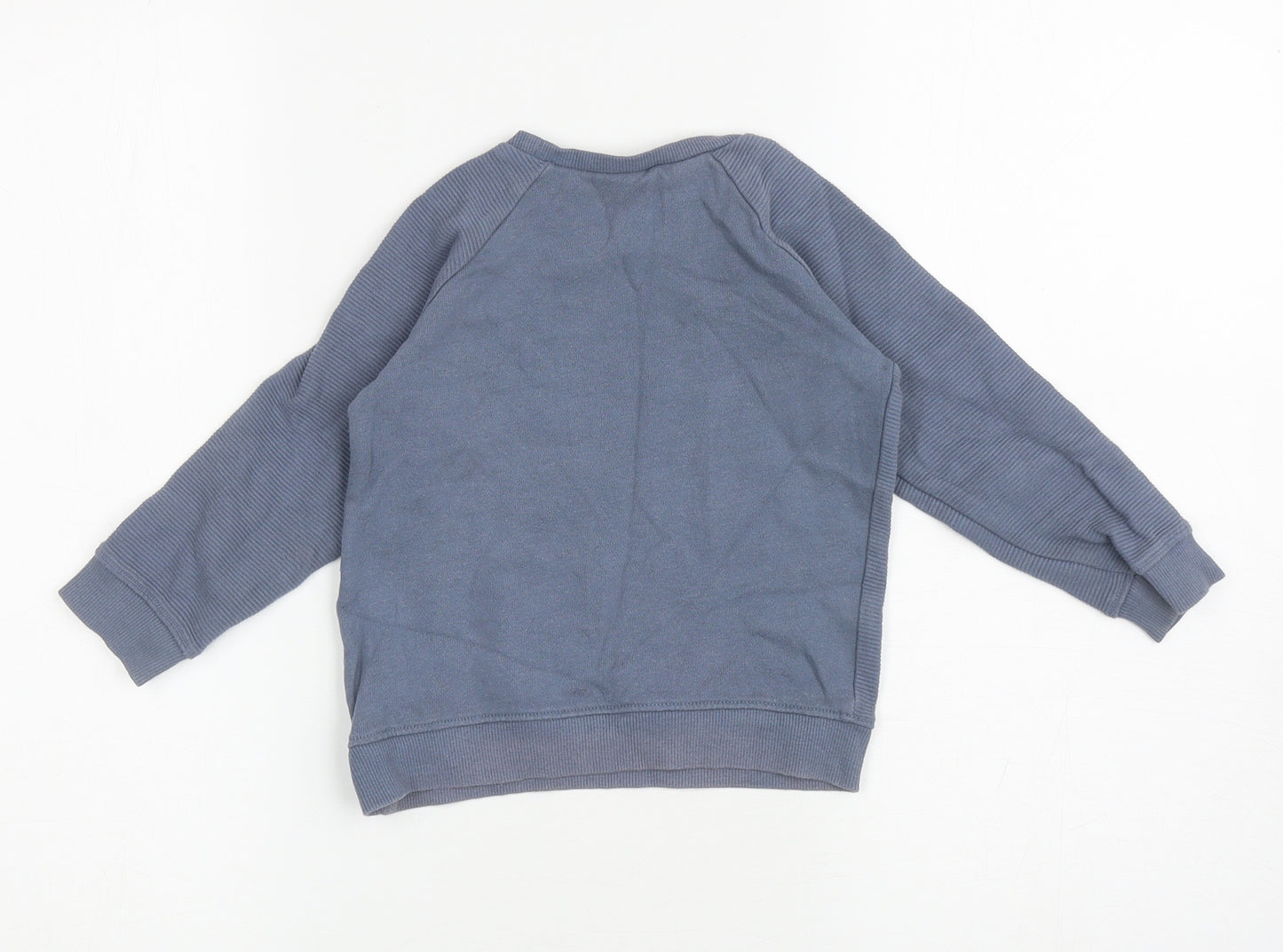 H&M Boys Blue Cotton Pullover Sweatshirt Size 2-3 Years Pullover