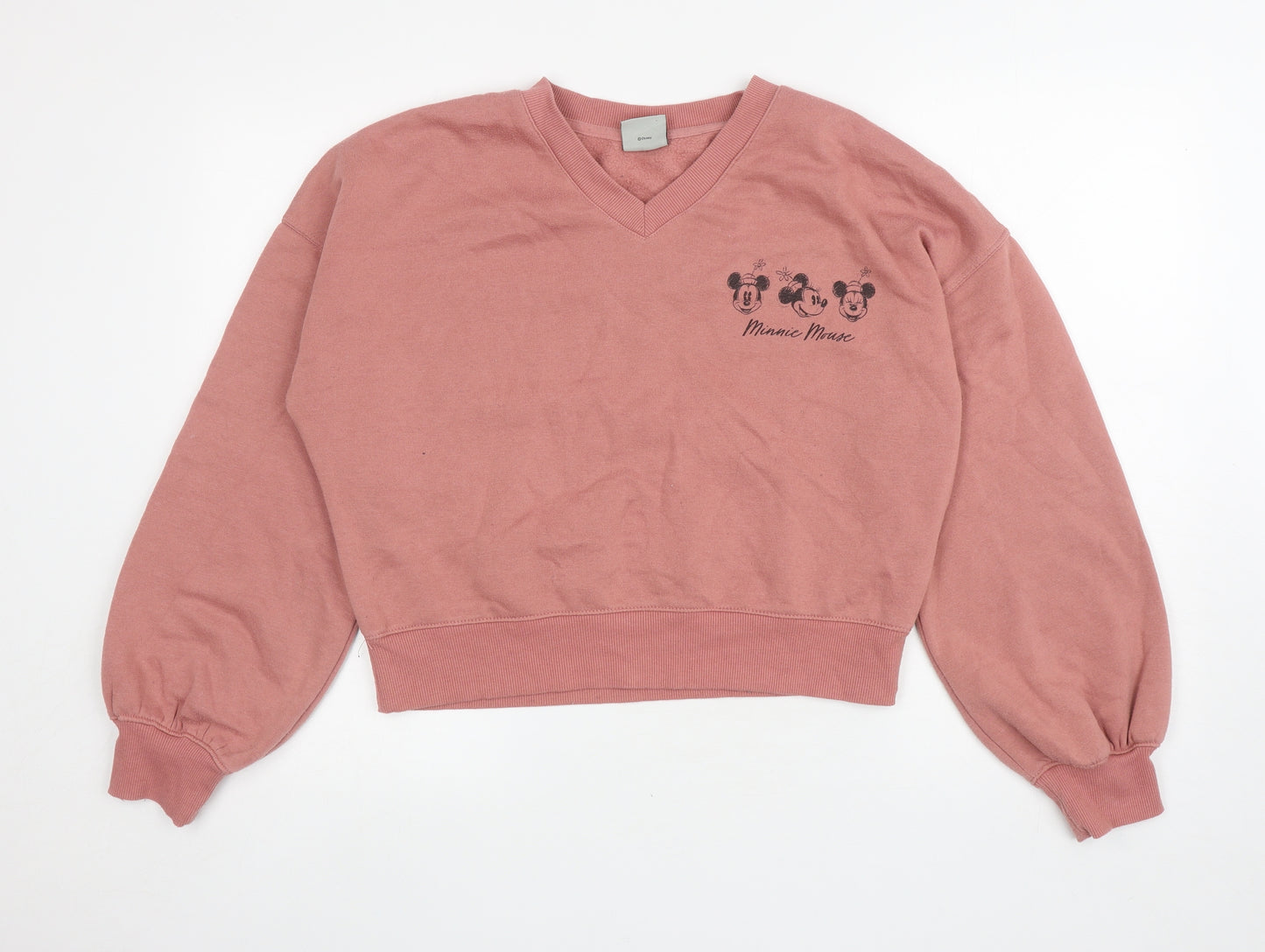 Primark Womens Pink Polyester Pullover Sweatshirt Size S Pullover - Minnie Mouse