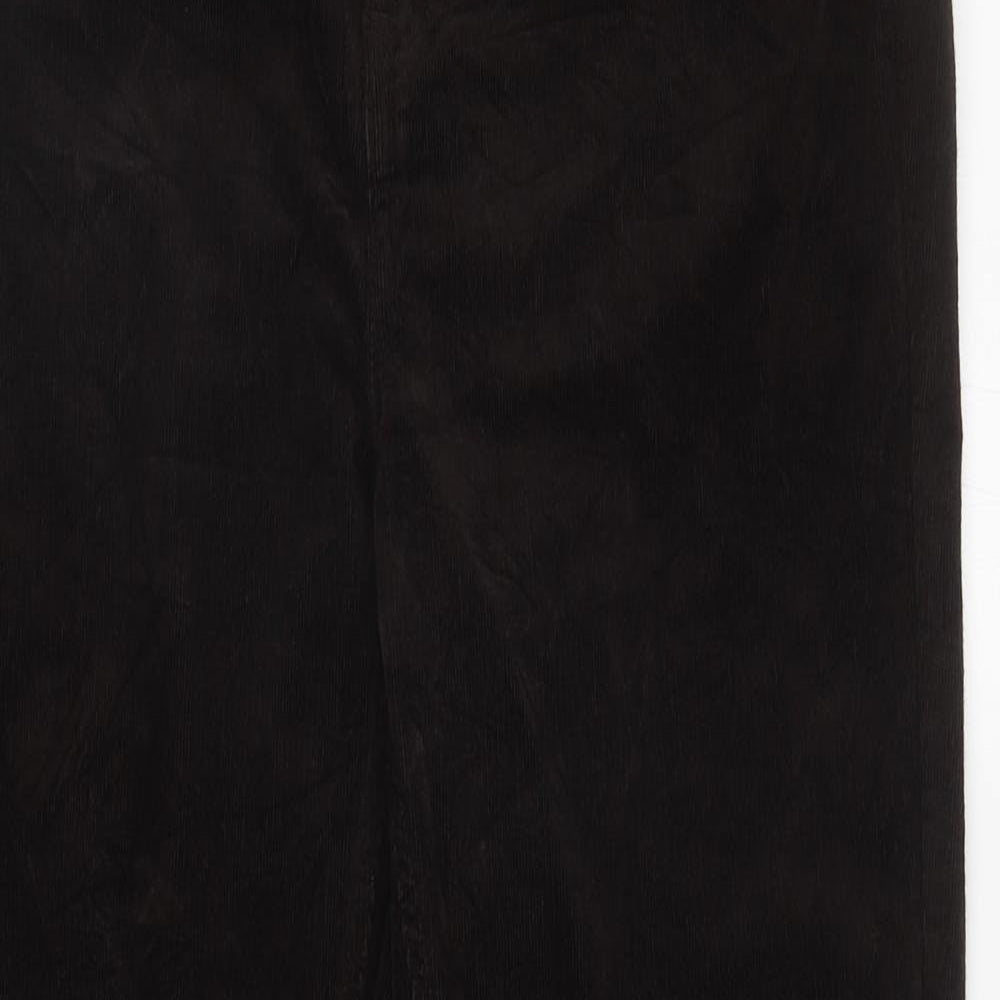 Marks and Spencer Womens Brown Cotton Straight Jeans Size 14 L28.5 in Regular Zip