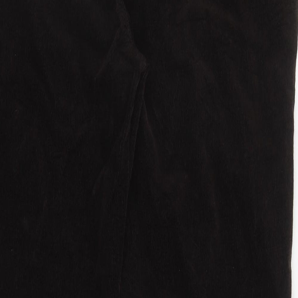 Marks and Spencer Womens Brown Cotton Straight Jeans Size 14 L28.5 in Regular Zip