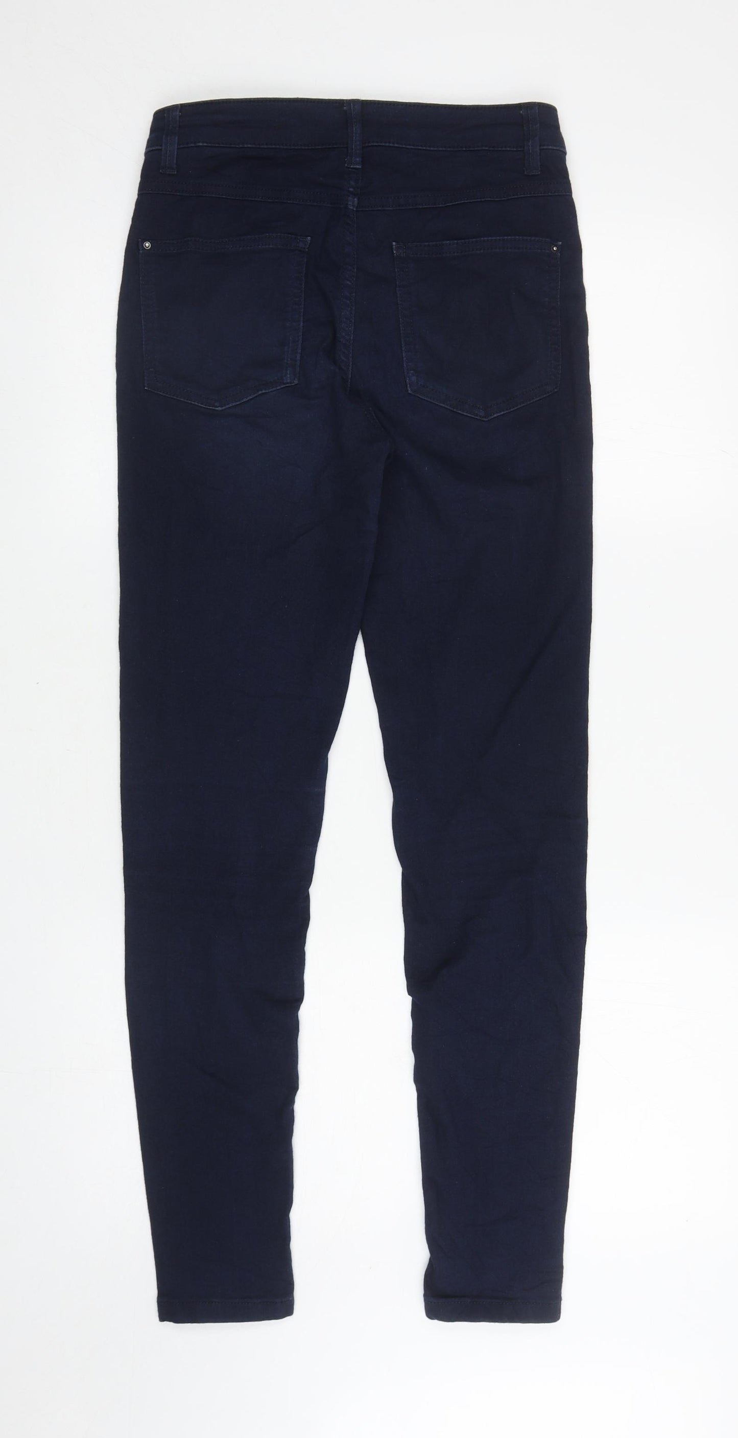 Marks and Spencer Womens Blue Cotton Jegging Jeans Size 8 L29.5 in Regular Zip