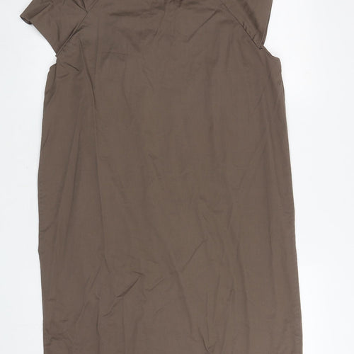 Gap Womens Brown Cotton Sheath Size M Round Neck Pullover