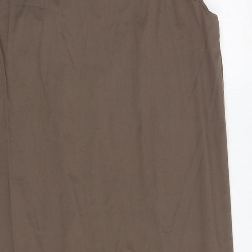 Gap Womens Brown Cotton Sheath Size M Round Neck Pullover