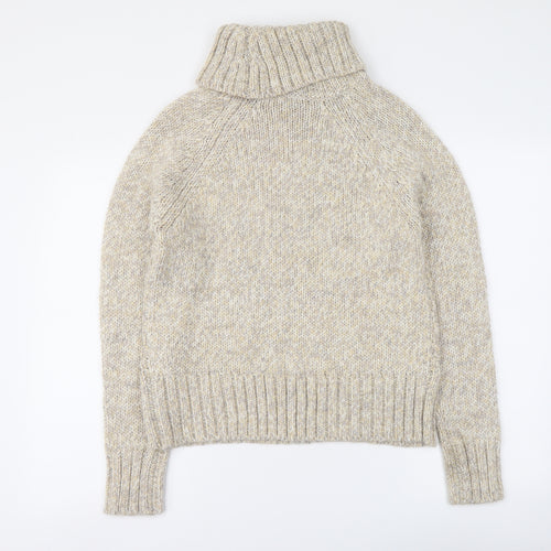Joules Womens Beige Roll Neck Acrylic Pullover Jumper Size 6