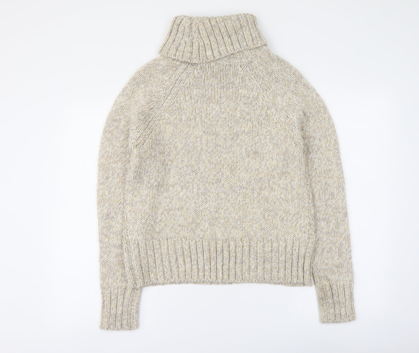 Joules Womens Beige Roll Neck Acrylic Pullover Jumper Size 6