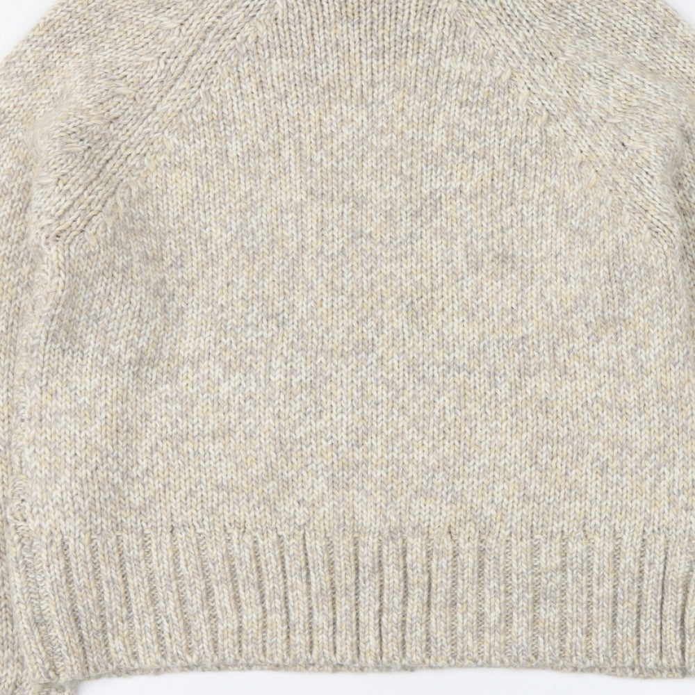 Joules Womens Beige Roll Neck Acrylic Pullover Jumper Size 6