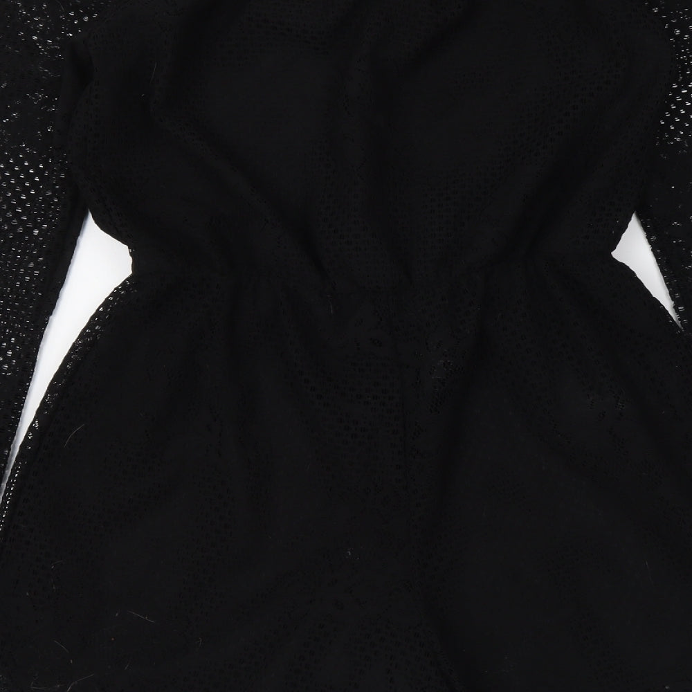 Lipsy Womens Black Polyester Playsuit One-Piece Size 10 Pullover