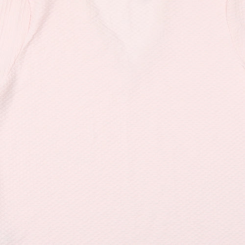 Berkertex Womens Pink Polyester Basic T-Shirt Size 14 V-Neck
