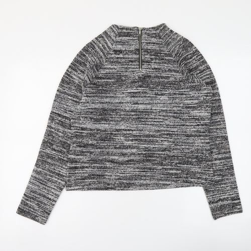 Marks and Spencer Womens Grey Polyester Basic Blouse Size 12 Round Neck