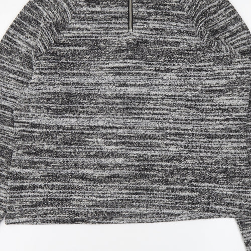 Marks and Spencer Womens Grey Polyester Basic Blouse Size 12 Round Neck