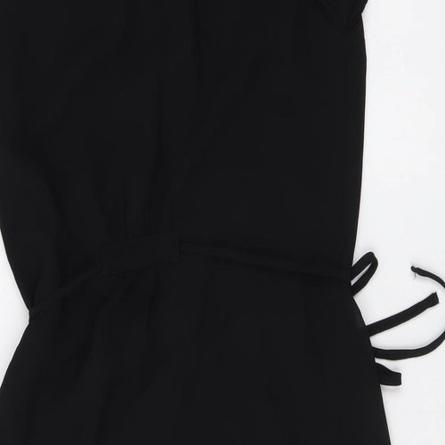 H&M Womens Black Polyester A-Line Size XS V-Neck Pullover
