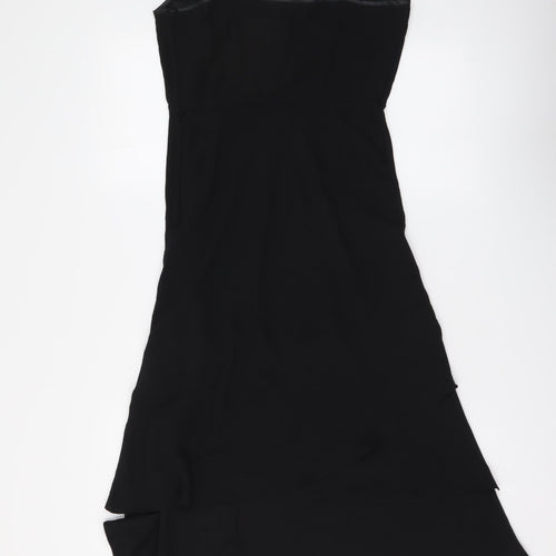 H&M Womens Black Polyester A-Line Size 4 V-Neck Pullover