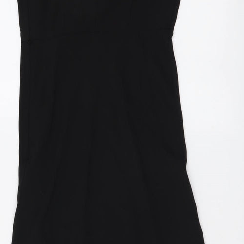 H&M Womens Black Polyester A-Line Size 4 V-Neck Pullover