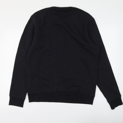 TU Mens Black Cotton Pullover Sweatshirt Size M