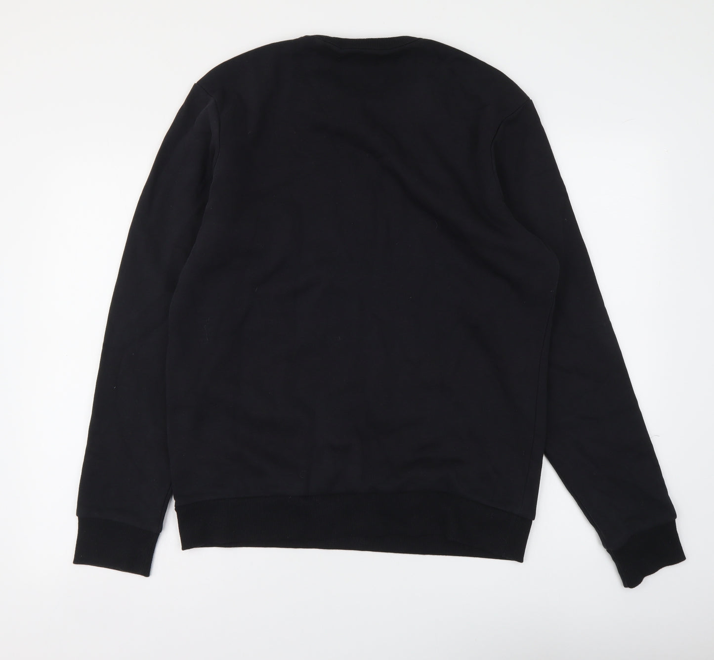 TU Mens Black Cotton Pullover Sweatshirt Size M