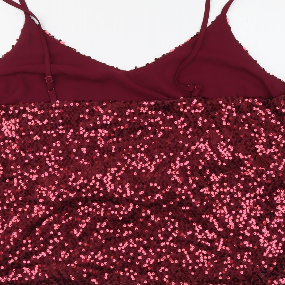 George Womens Red Polyester Camisole Tank Size 18 V-Neck
