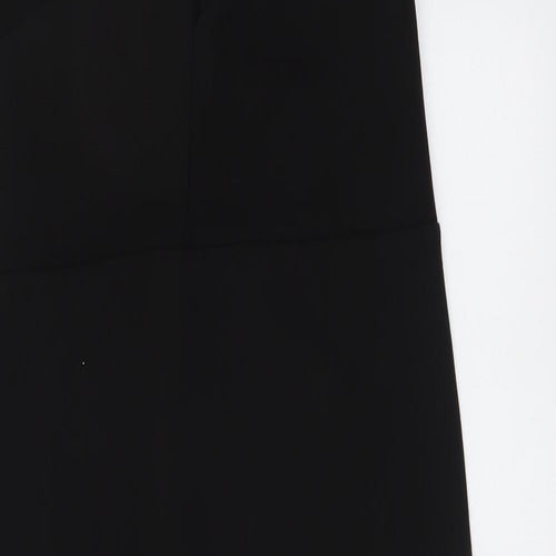 PRETTYLITTLETHING Womens Black Polyester Bodycon Size 10 One Shoulder Pullover
