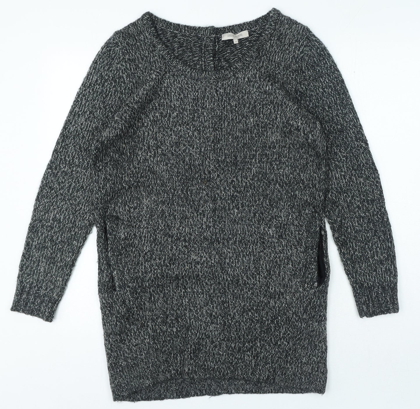 Great Plains Womens Black Round Neck Acrylic Pullover Jumper Size XS
