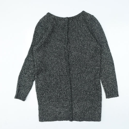 Great Plains Womens Black Round Neck Acrylic Pullover Jumper Size XS